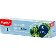Pungi congelator cu clips 6 litri 30x46 cm 20 buc Paclan